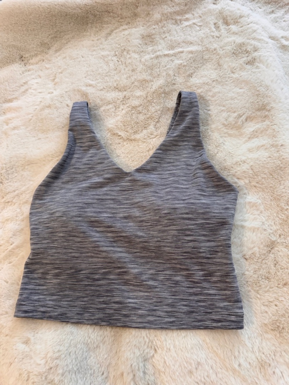 Athleta Heathered Charcoal athletic V-Neck Tank- active wear